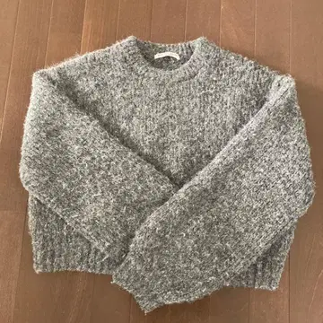 유나이티드 애로우즈 그레이 라메 믹스 긴팔 니트 스웨터