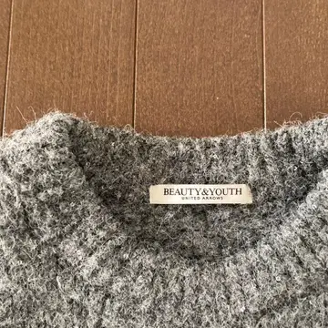 유나이티드 애로우즈 그레이 라메 믹스 긴팔 니트 스웨터