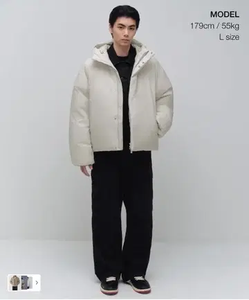 [새상품] musinsa standard 다운 자켓 M 더스티 크림