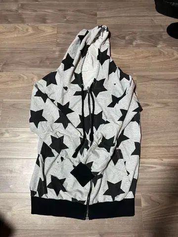 스타 그레이 블랙 후드티 y2k 시크 스타일 별