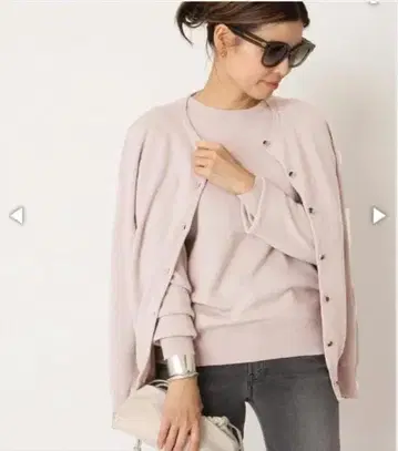 미사용급 DeuxiemeClasse 니트 가디건 크루넥 핑크