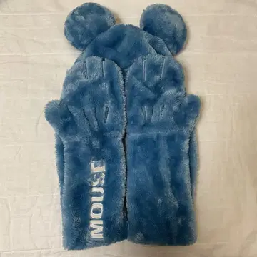 디즈니 머플러 팬캡 파랑