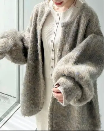 COCODEAL 기모 오버 니트 가디건