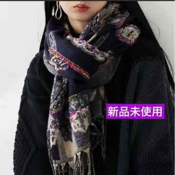 안티카 에스닉 패턴 대형 스톨 미사용 새상품 택 포함