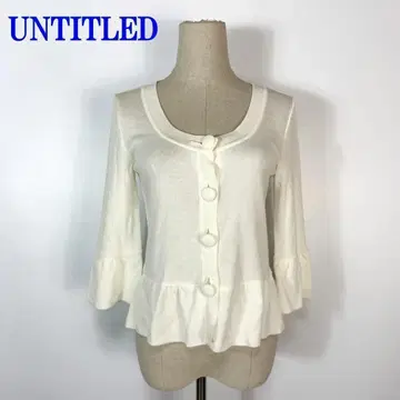 UNTITLED 언타이틀 긴팔 프릴 니트 가디건 화이트 2 C708