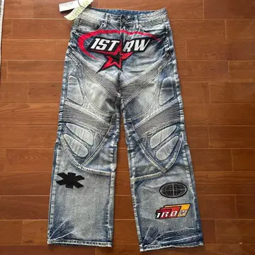 FIRST ROW 와이드 레그 데님 팬츠 31