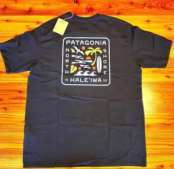 하레이와점 한정판 PATAGONIA 파타고니아 T셔츠 네이비 노스쇼어