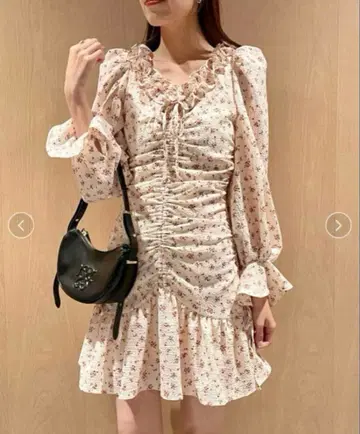 snidel 꽃무늬 프릴 원피스