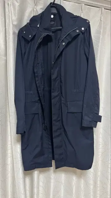 새상품급 Theory 띠어리 나일론 후드 코트 모즈 코트 M 네이비