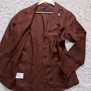 LARDINI 린넨 브라운 테일러드 자켓 L 상당