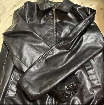 남성용 가죽 자켓 블랙