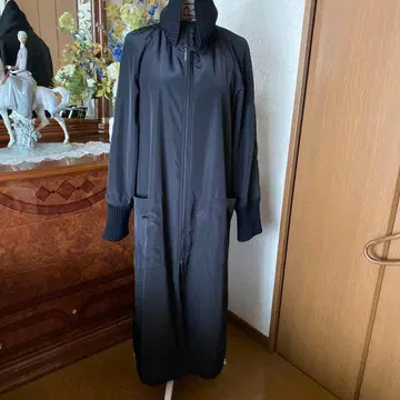 SPECCHIO 블랙 롱 코트 지퍼 포함