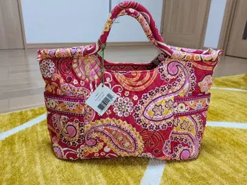 페이즐리 무늬 퀼팅 토트백