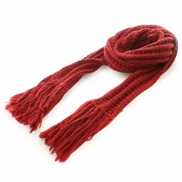 MARC JACOBS 마크제이콥스 프린지 달린 머플러 모 100% 빨간색