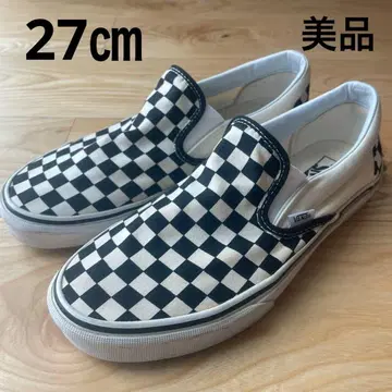 VANS 체커 패턴 슬립온 남성용 27cm