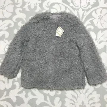 새상품 여성용 지퍼 달린 보아 자켓 (그레이지)