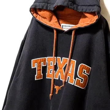 풋락커 텍사스 롱혼스 자수 후드 맨투맨 블랙 XL 구제 의류