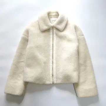 아나이 보아 지퍼 블루종 숏 캐시미어 실크 최근 아이보리 38