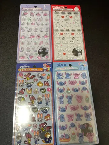 모자 꽁지 드롭씰 디즈니 4종 세븐일레븐 보통 사이즈 주토피아