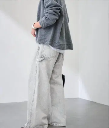 FRAMeWORK 블리치 리페어 히코리 팬츠 그레이 40