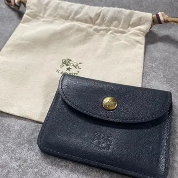 일비종떼 지갑 코인 케이스 카드 케이스 컴팩트 네이비 가죽