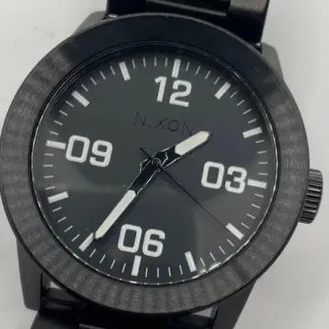 Nixon THE PRIVATE 쿼츠 블랙 밀리터리 손목시계 U