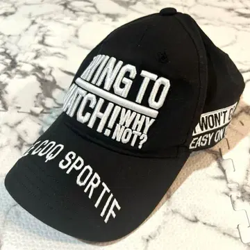 새상품급 LE COQ SPORTIF 골프 캡 블랙 로고 자수 모자