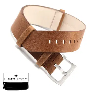 HAMILTON 카키 필드 정품 가죽 스트랩 브라운 카프 20mm