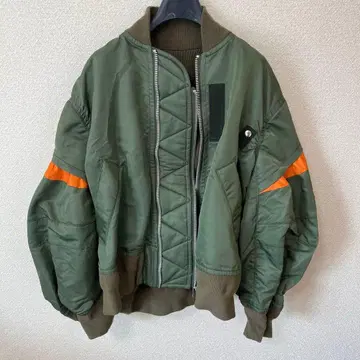 sacai 나일론 트윌 ma-1 블루종
