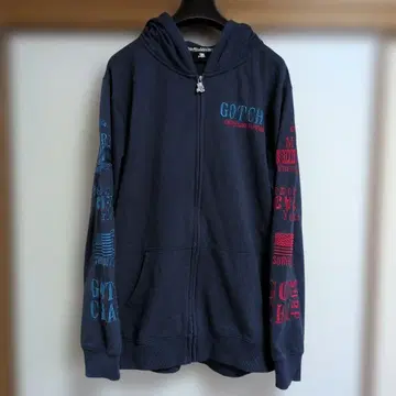 GOTCHA 네이비 후드 부착 후드티