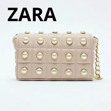 초특가 ZARA 퀼트 가공 펄 장식 크로스 바디백 숄더백