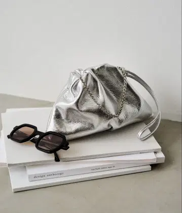 가죽 복조리 4WAY 미니 숄더백 실버
