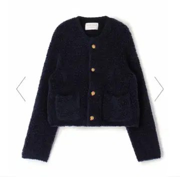 MACPHEE 무스탕 크루넥 가디건