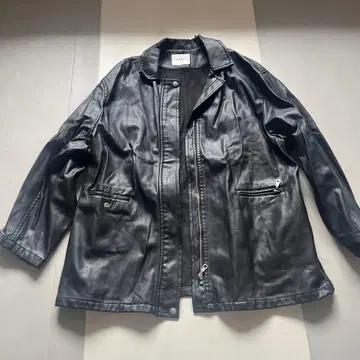 AMERI 블랙 가죽 자켓 프리 사이즈