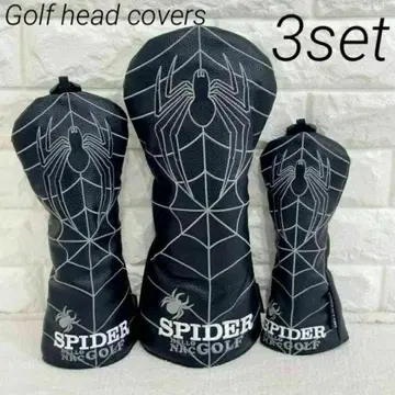 골프 클럽 헤드커버 드라이버 페어웨이 유틸리티 블랙 스파이더
