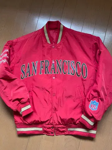 샌프란시스코 49ERS 바시티 자켓 빨간색