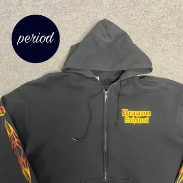 P2844 90s Lee Dragon Exhaust 기업 지퍼 후드티