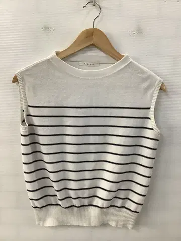 12.25 A510P 빈티지 상의 니트 베스트 보더 S