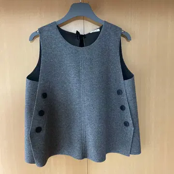 Lei 그레이 백 슬릿 리본 베스트 / 새상품, 미사용 택 포함