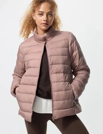 유니클로 울트라 라이트 다운 자켓 NANODESIGN 핑크 XL