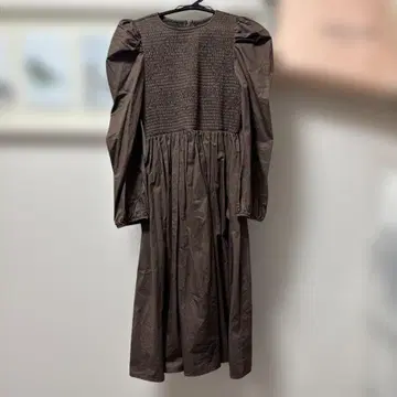 브라운 스모킹 디자인 롱 드레스 벌스데이 바쉬