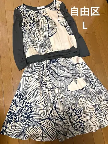 2장 세트 자유구 셋업 원피스 L 티셔츠 스커트 40