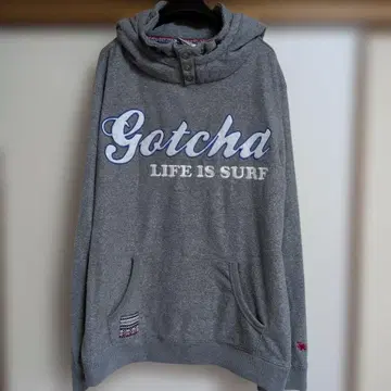 Gotcha 그레이 후드 부착 후드티
