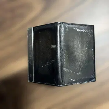 블랙 가죽 교통카드 지갑