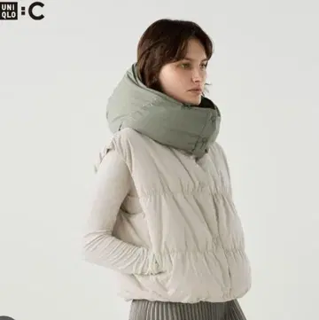 UNIQLO C 다운 크롭 베스트 M 사이즈