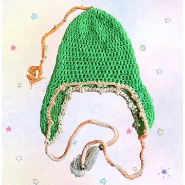 귀 달린 니트 모자 발라클라바 itimi y2k 비즈 포함