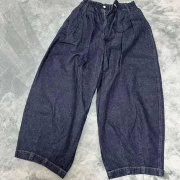 HARVESTY 다크 데님 와이드 팬츠