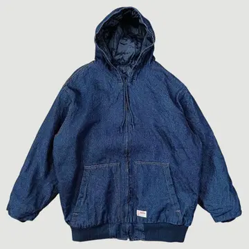 Java 안감 퀼팅 코튼 데님 후드 자켓 L 사이즈