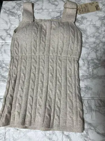 [ 새상품 ] 무인양품 코튼 혼방 복슬복슬 니트 브라 탱크탑 아이보리 M