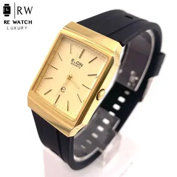 7-4143 ELGIN 쿼츠 84-109 손목시계 골드/블랙